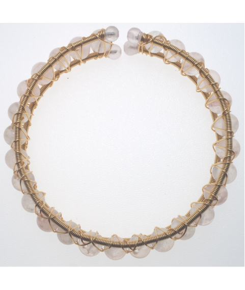 Rose quartz openging bracelet
