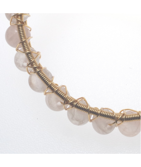 Rose quartz openging bracelet